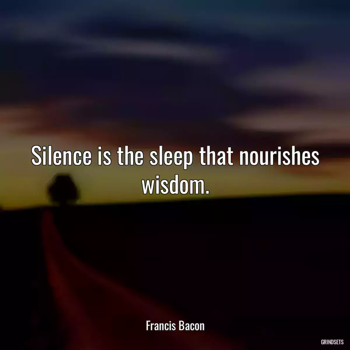 Silence is the sleep that nourishes wisdom.