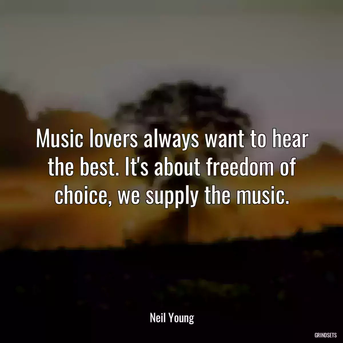 Music lovers always want to hear the best. It\'s about freedom of choice, we supply the music.