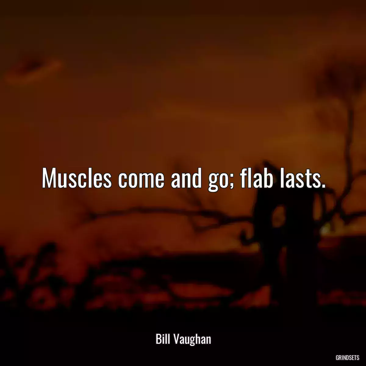 Muscles come and go; flab lasts.