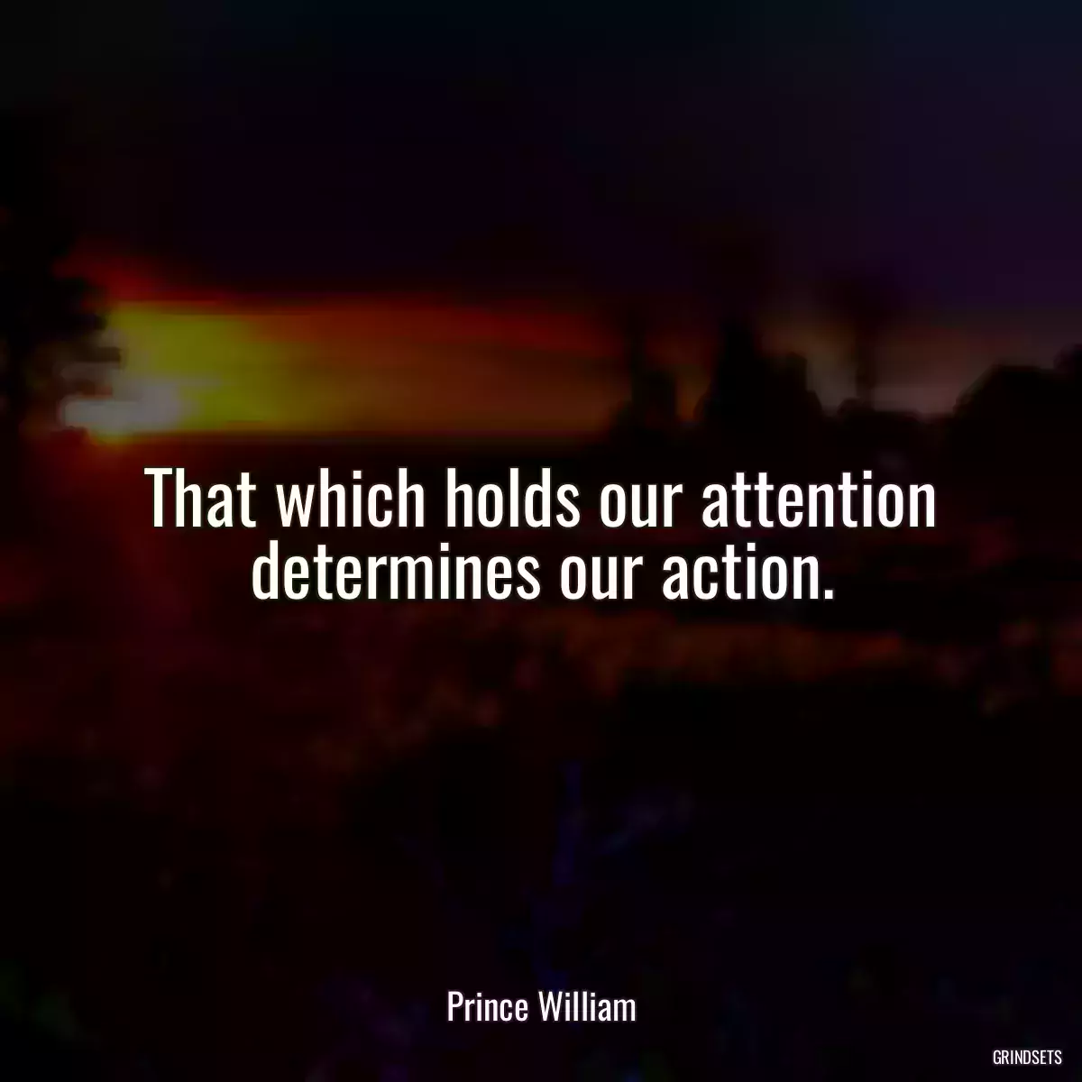 That which holds our attention determines our action.