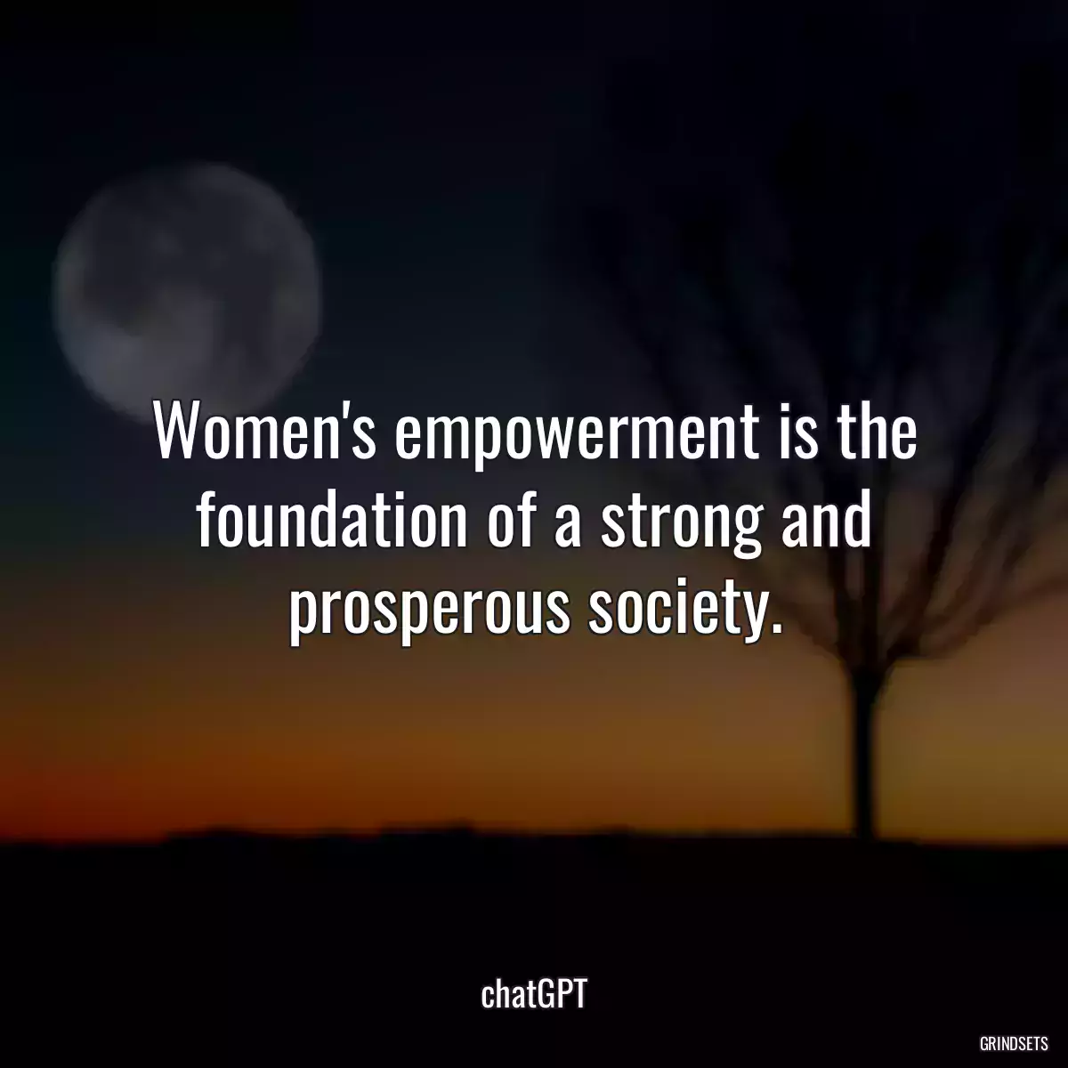 Women\'s empowerment is the foundation of a strong and prosperous society.