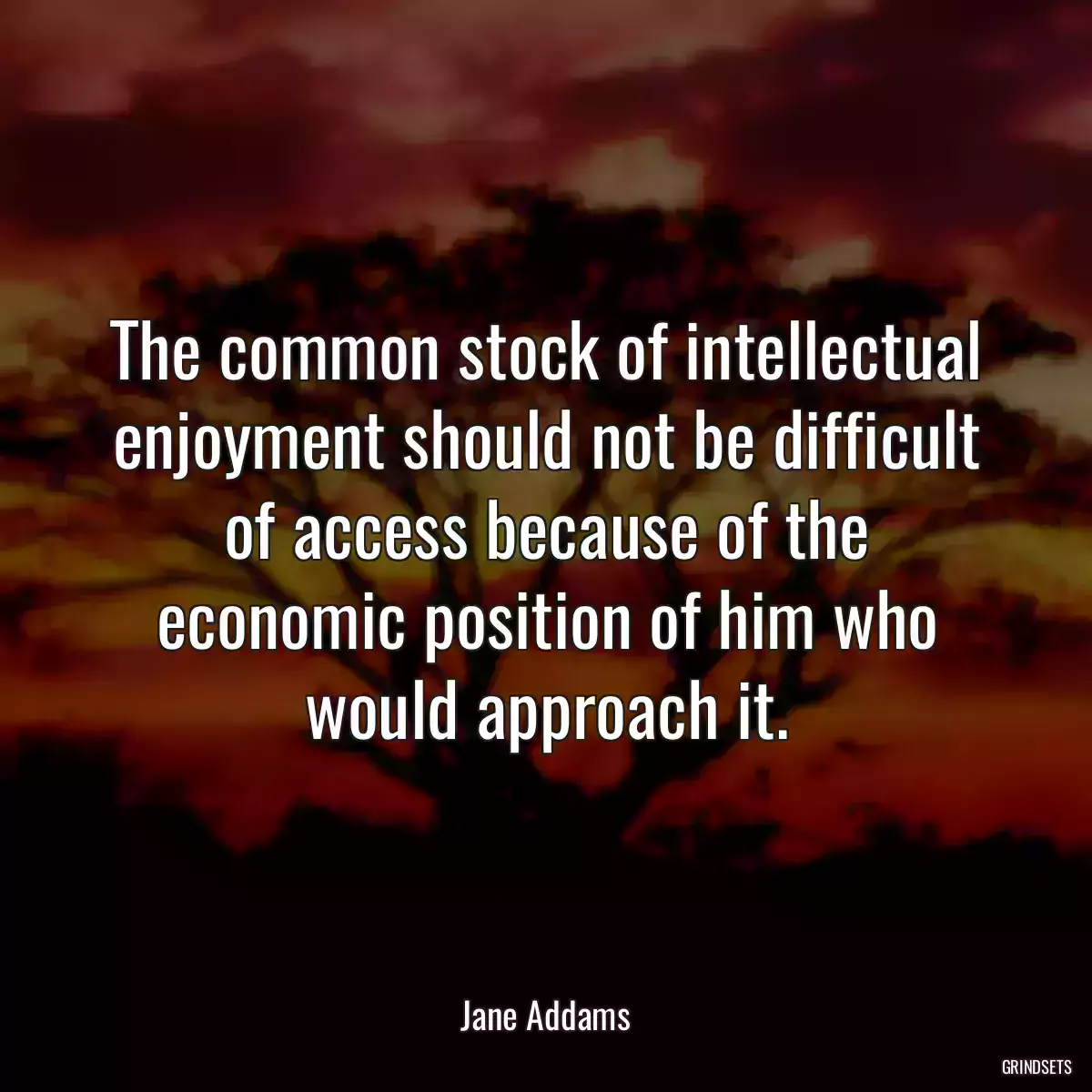 The common stock of intellectual enjoyment should not be difficult of access because of the economic position of him who would approach it.