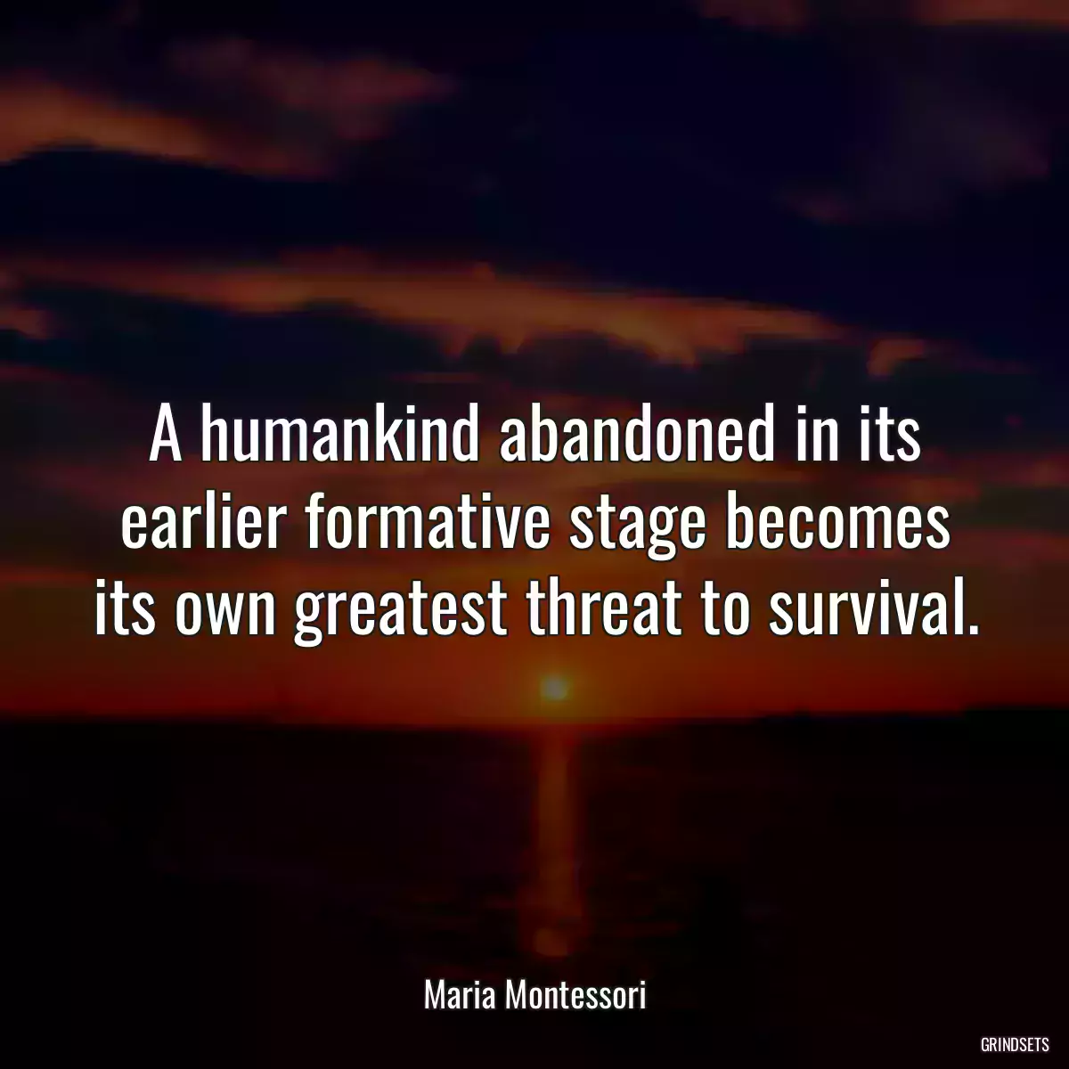 A humankind abandoned in its earlier formative stage becomes its own greatest threat to survival.