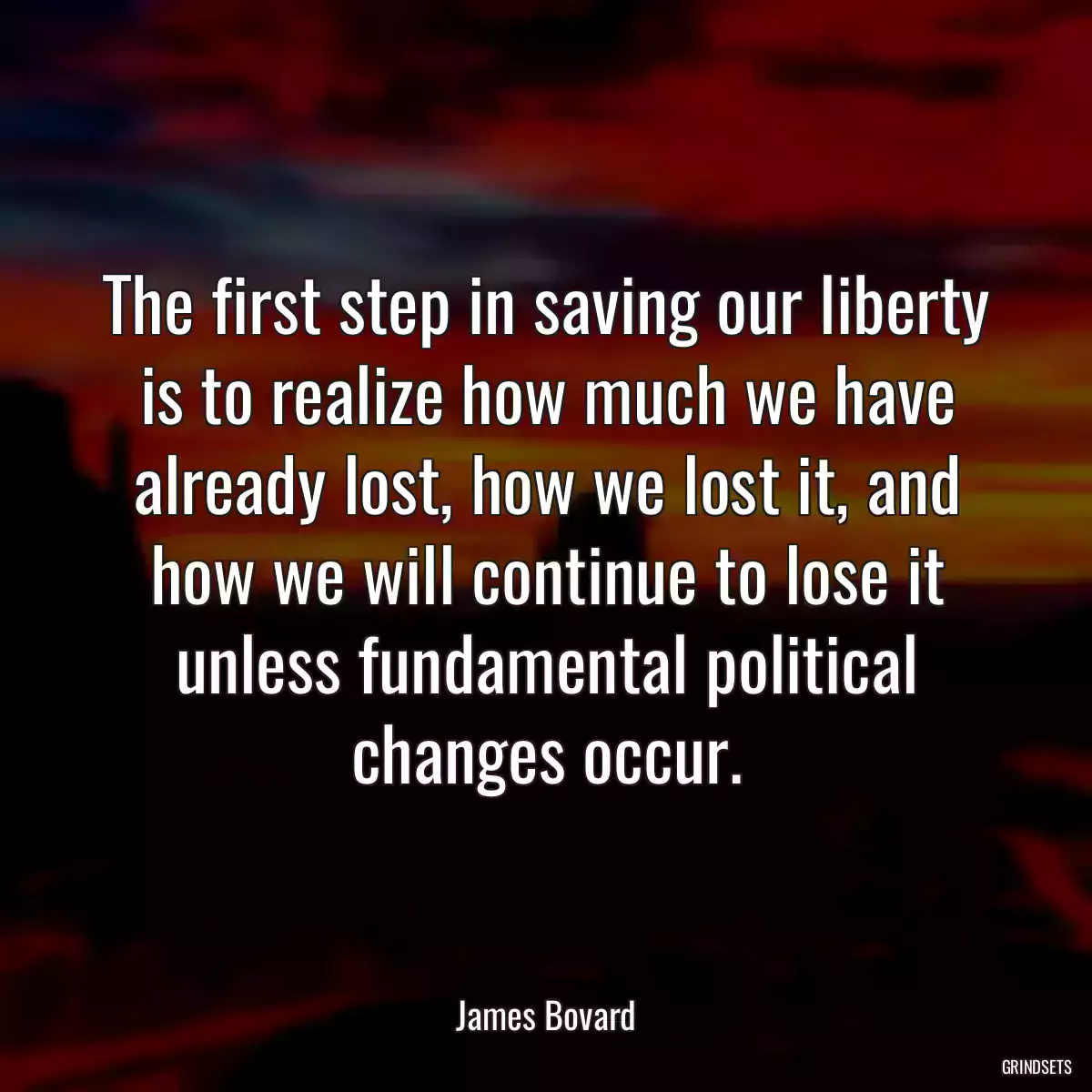 The first step in saving our liberty is to realize how much we have already lost, how we lost it, and how we will continue to lose it unless fundamental political changes occur.