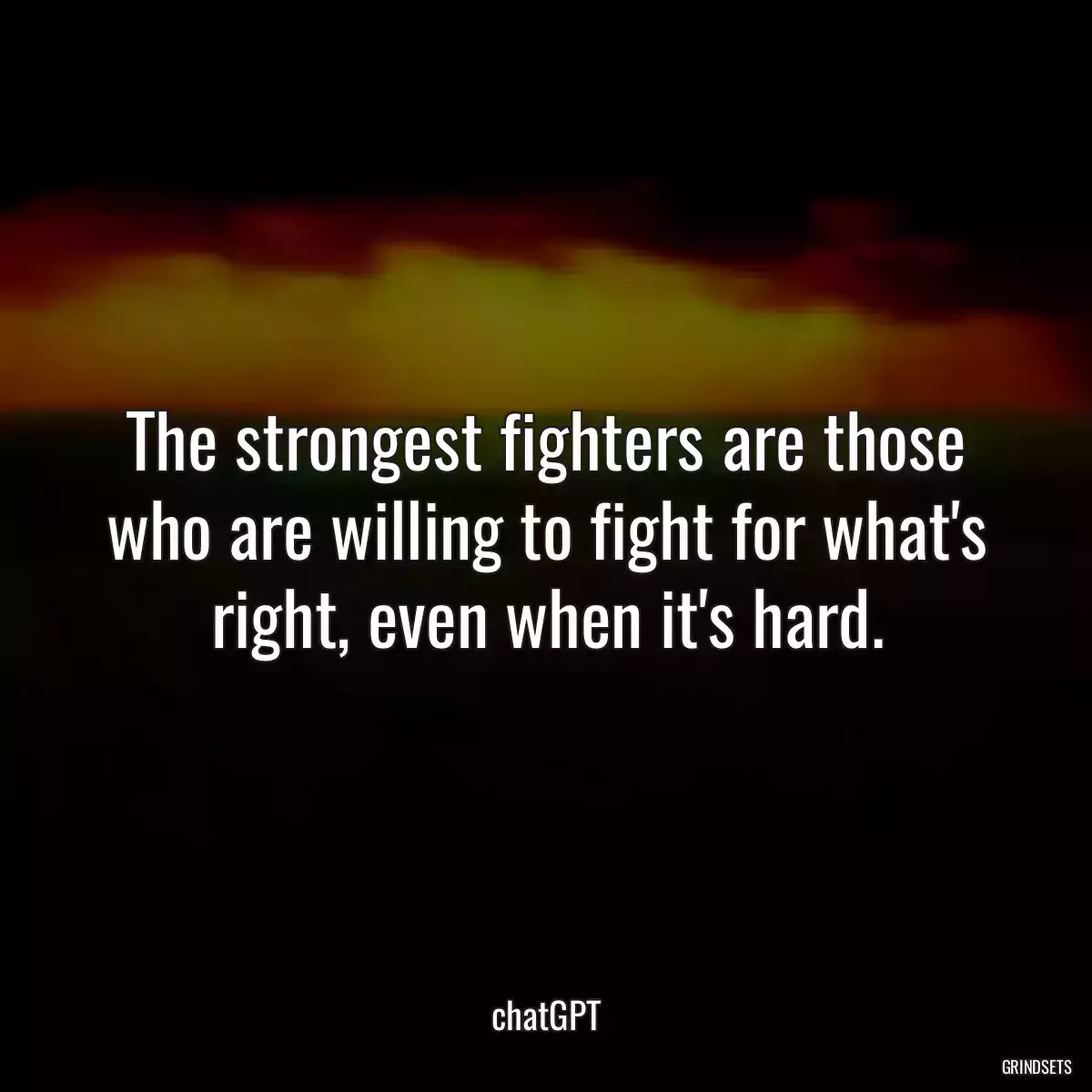 The strongest fighters are those who are willing to fight for what\'s right, even when it\'s hard.