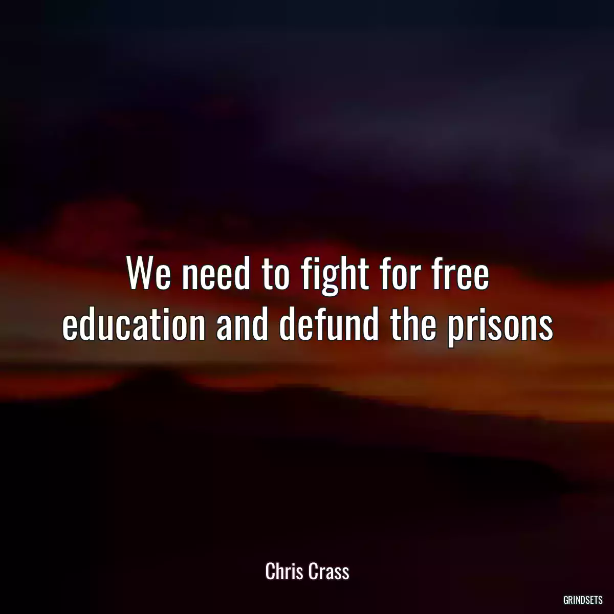 We need to fight for free education and defund the prisons