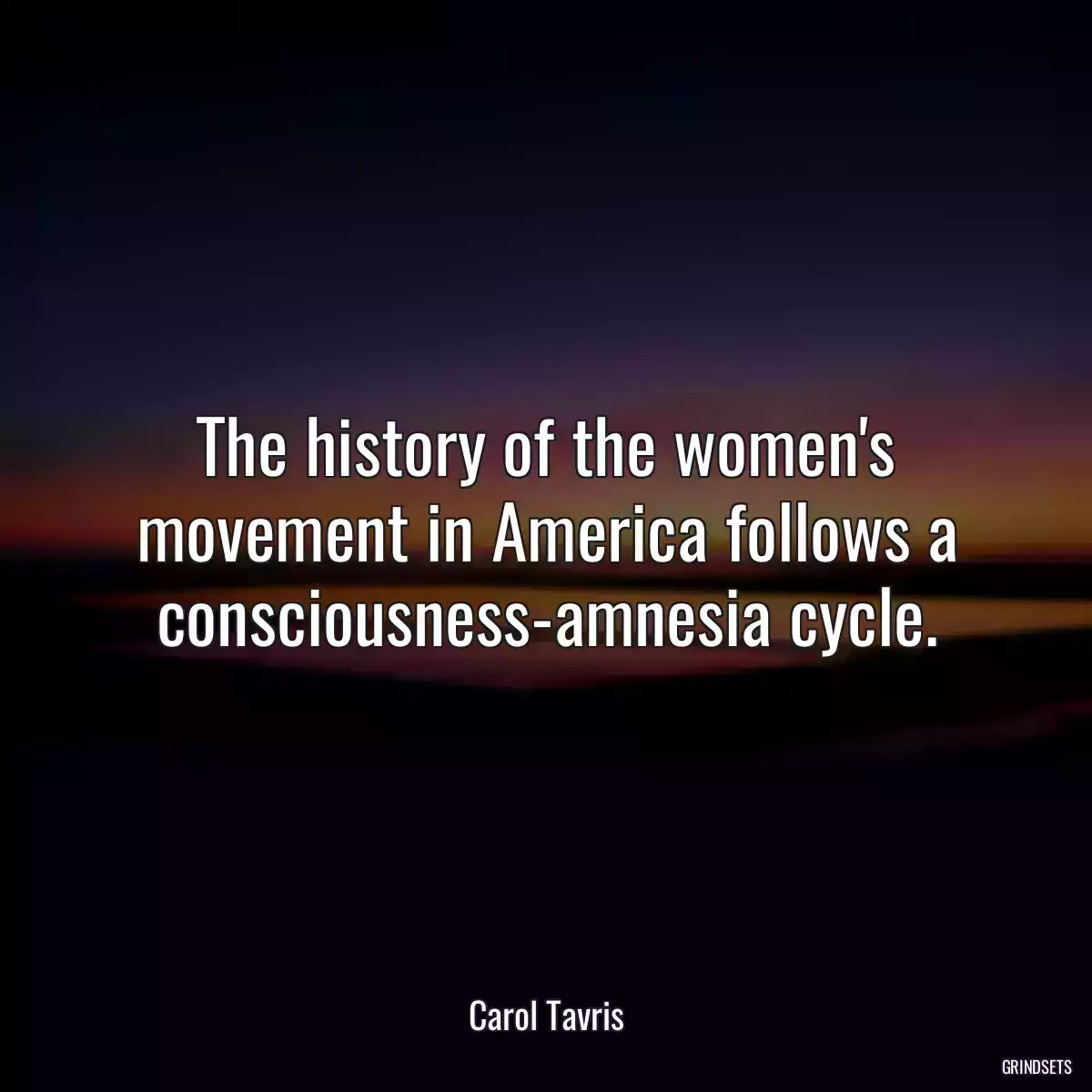 The history of the women\'s movement in America follows a consciousness-amnesia cycle.