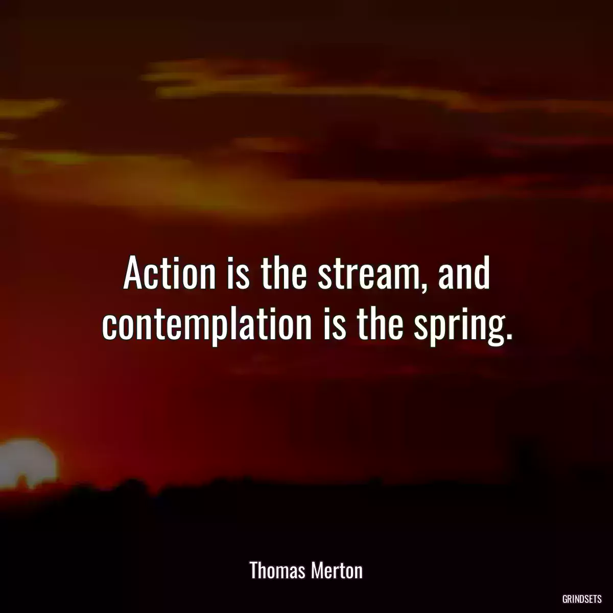 Action is the stream, and contemplation is the spring.