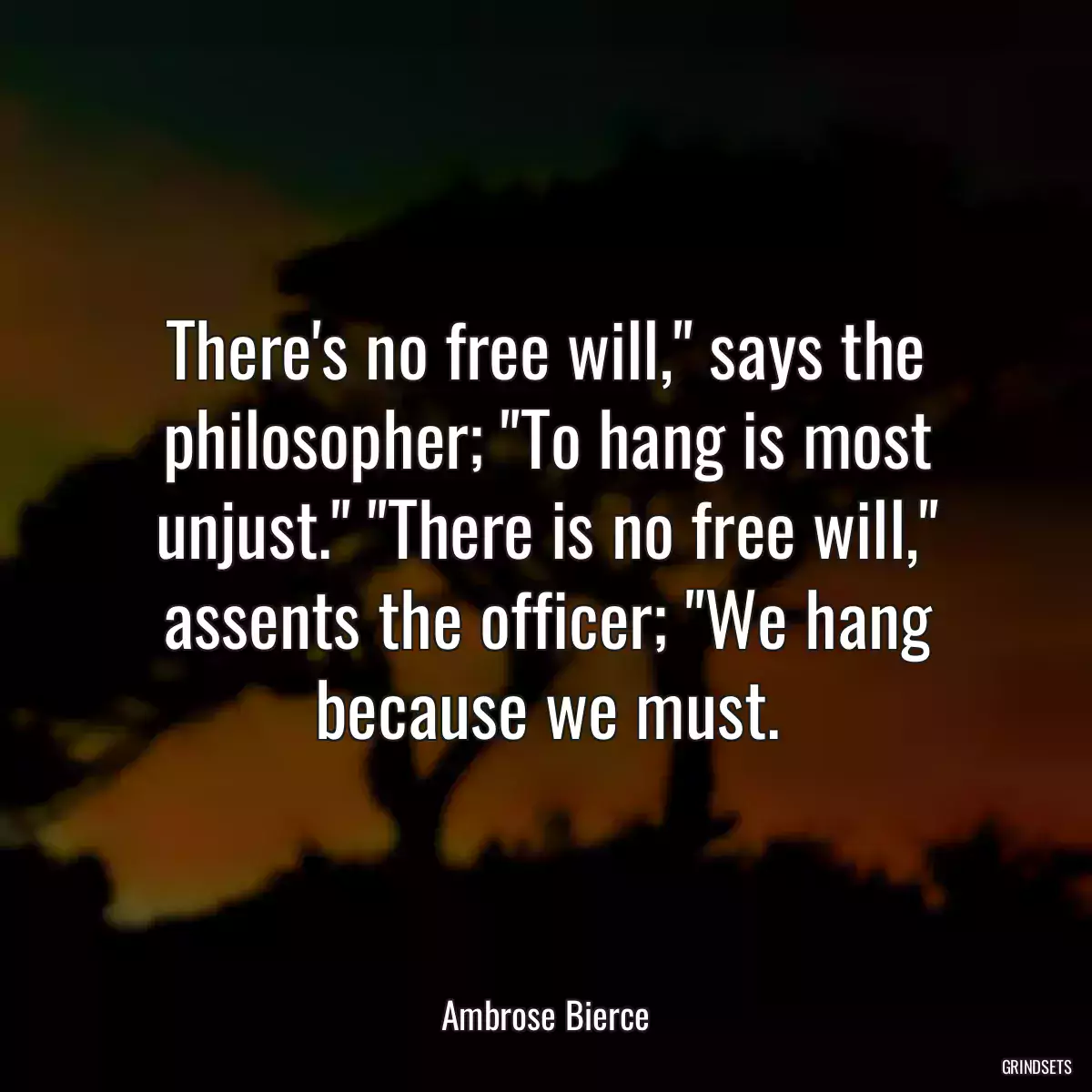 There\'s no free will,\