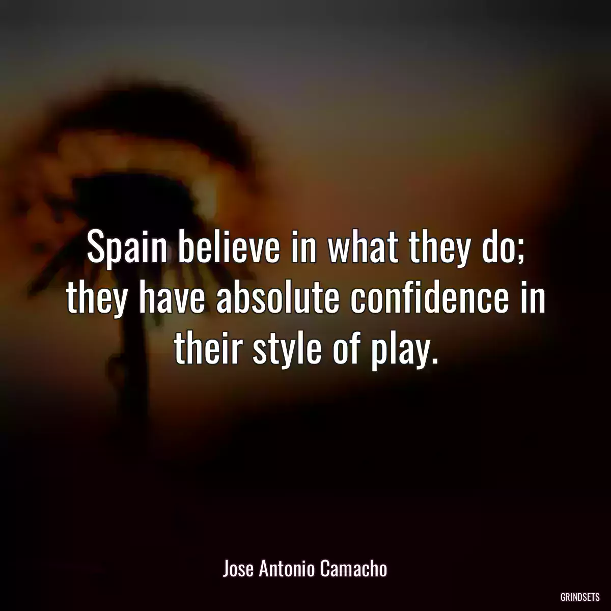 Spain believe in what they do; they have absolute confidence in their style of play.