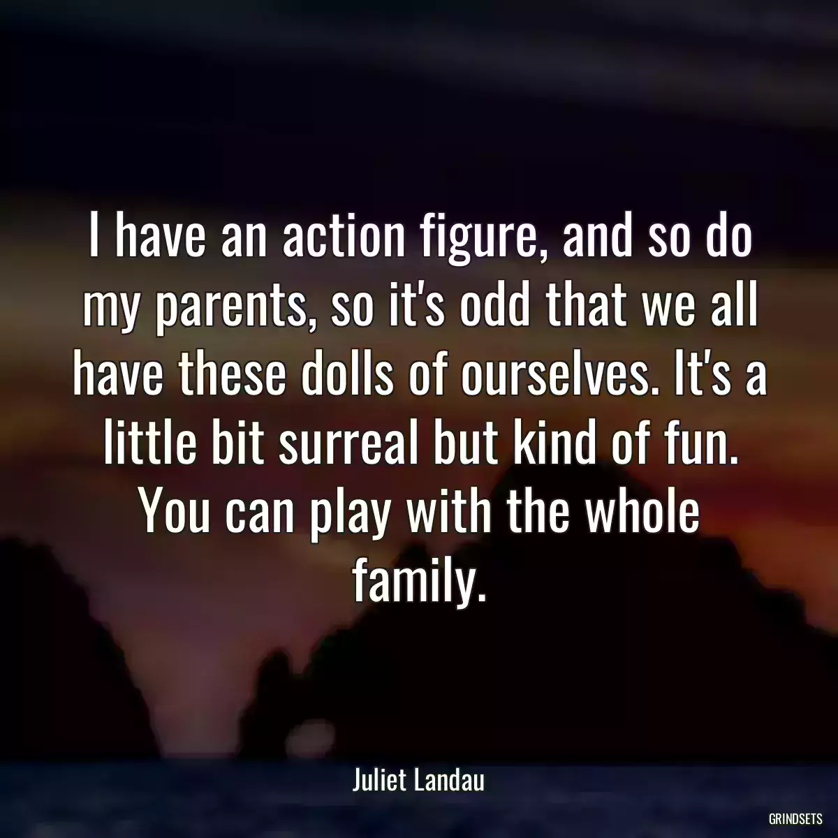 I have an action figure, and so do my parents, so it\'s odd that we all have these dolls of ourselves. It\'s a little bit surreal but kind of fun. You can play with the whole family.