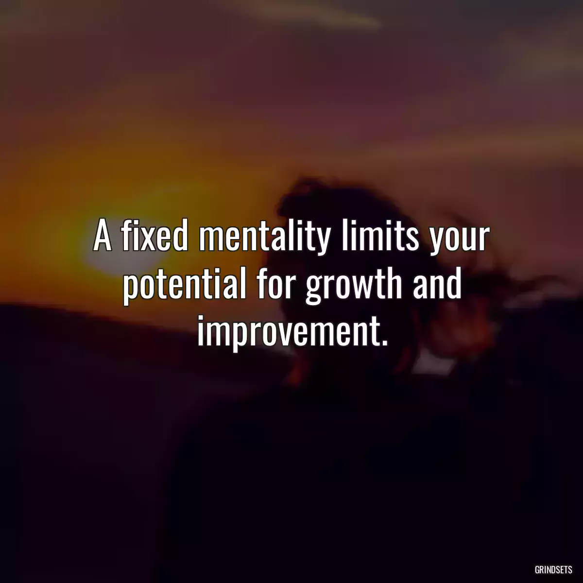 A fixed mentality limits your potential for growth and improvement.