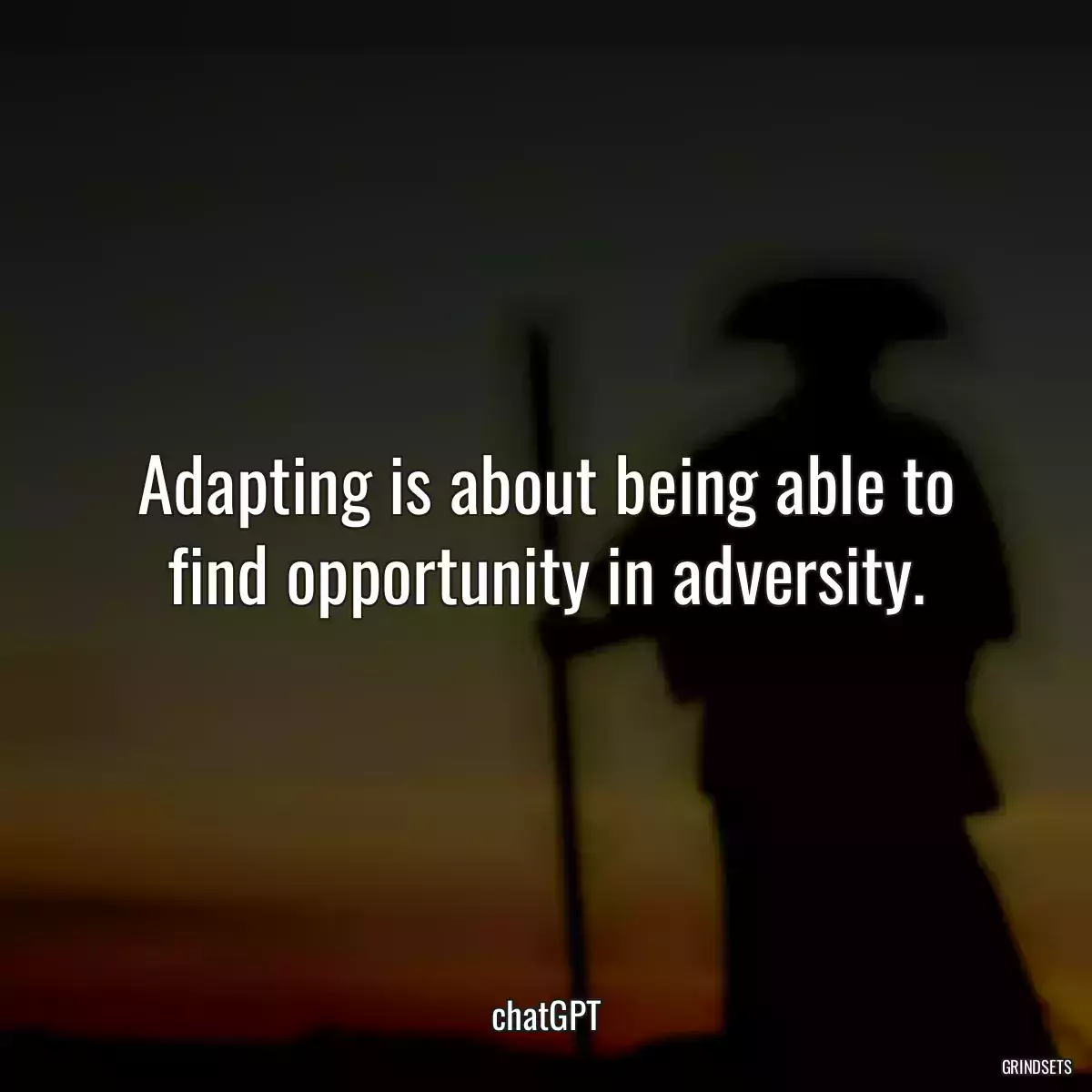 Adapting is about being able to find opportunity in adversity.