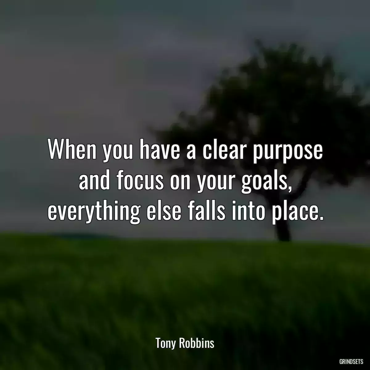 When you have a clear purpose and focus on your goals, everything else falls into place.