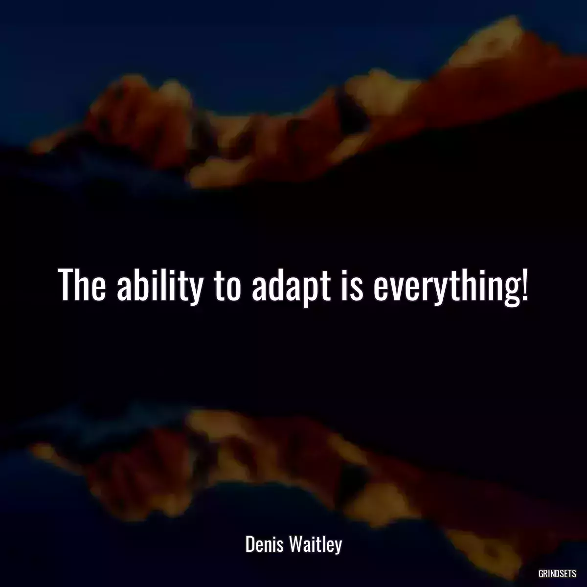 The ability to adapt is everything!