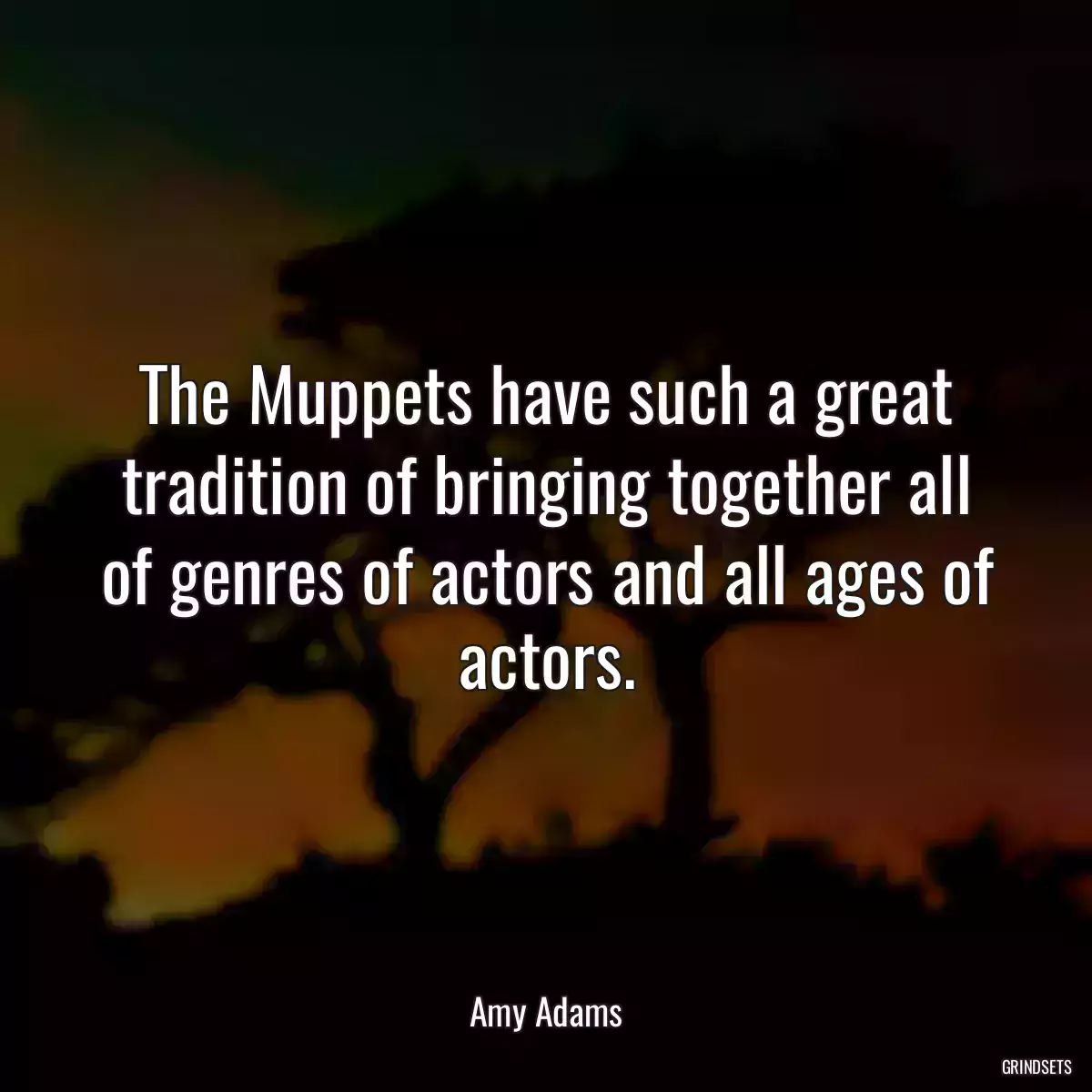 The Muppets have such a great tradition of bringing together all of genres of actors and all ages of actors.