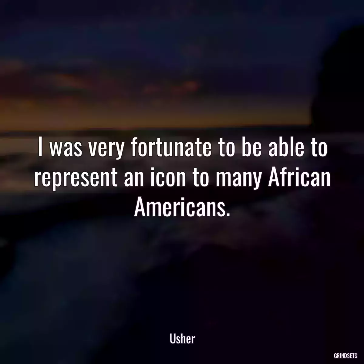 I was very fortunate to be able to represent an icon to many African Americans.