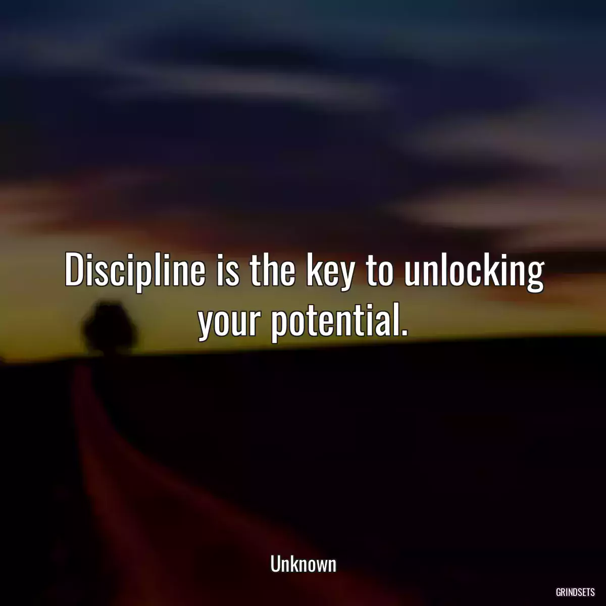 Discipline is the key to unlocking your potential.