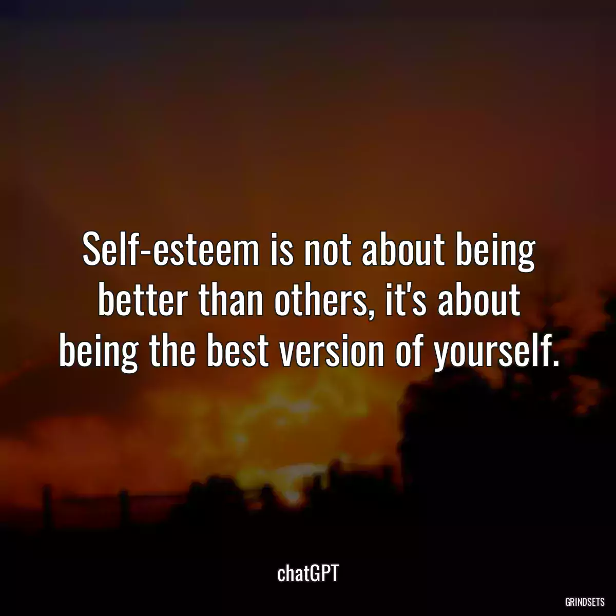 Self-esteem is not about being better than others, it\'s about being the best version of yourself.