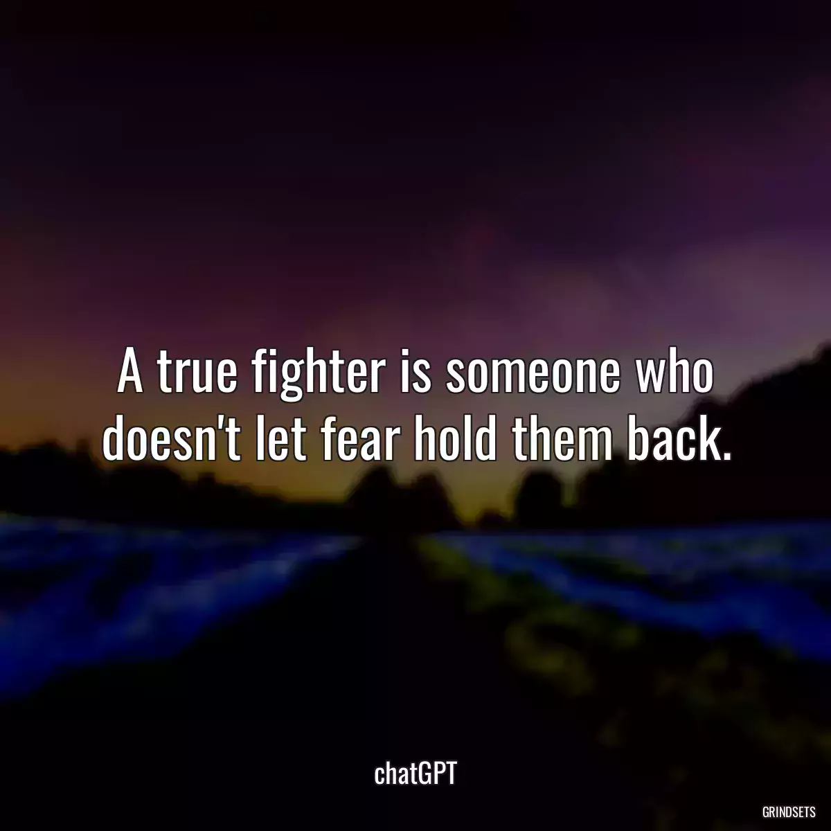 A true fighter is someone who doesn\'t let fear hold them back.