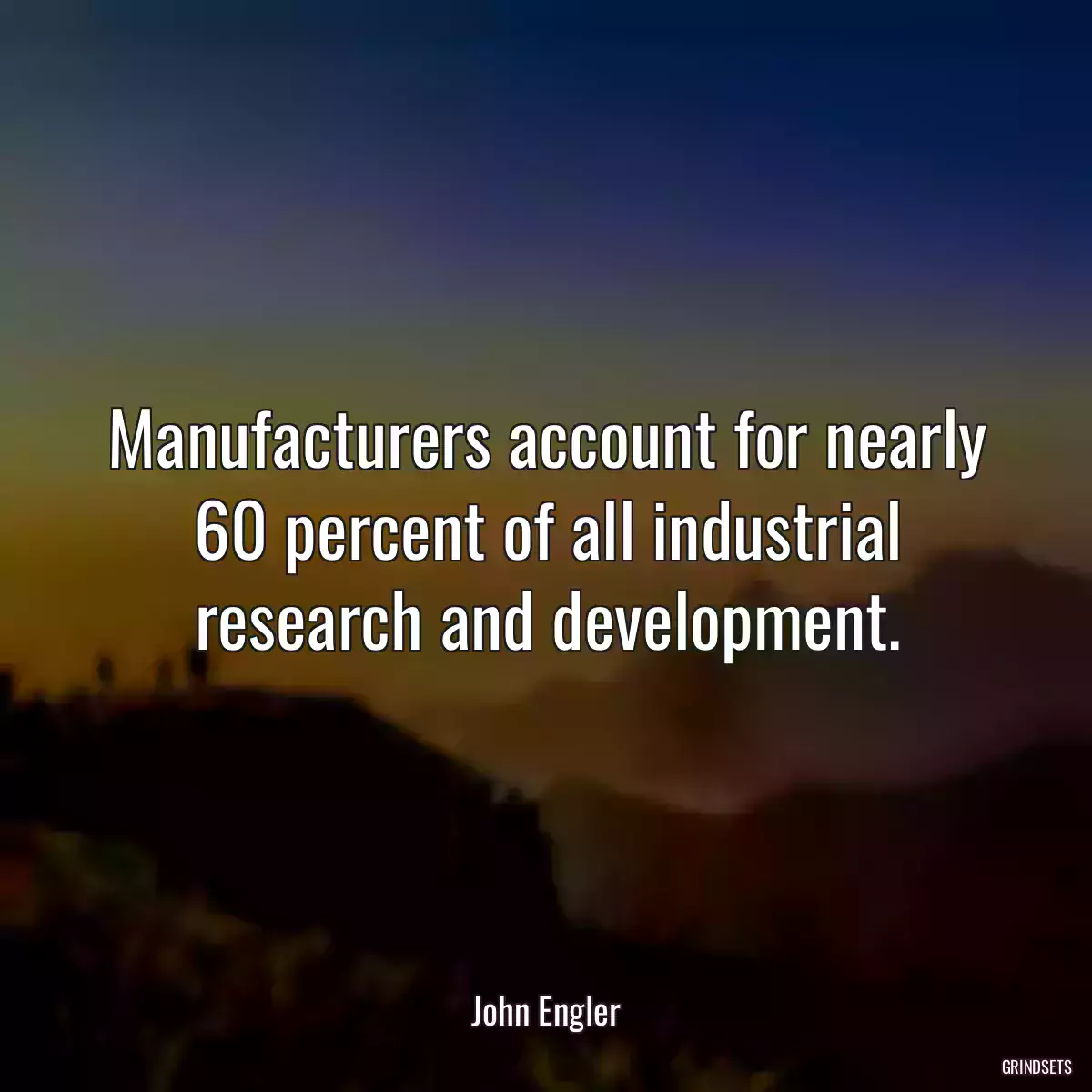 Manufacturers account for nearly 60 percent of all industrial research and development.