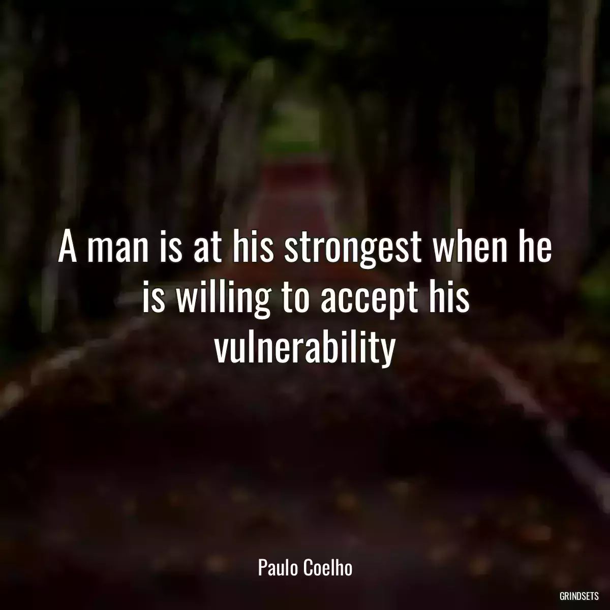 A man is at his strongest when he is willing to accept his vulnerability