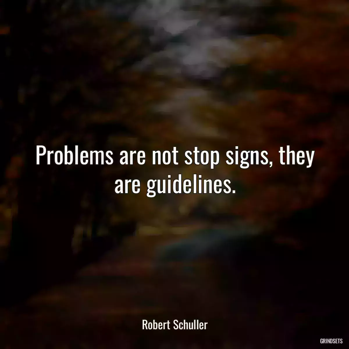 Problems are not stop signs, they are guidelines.