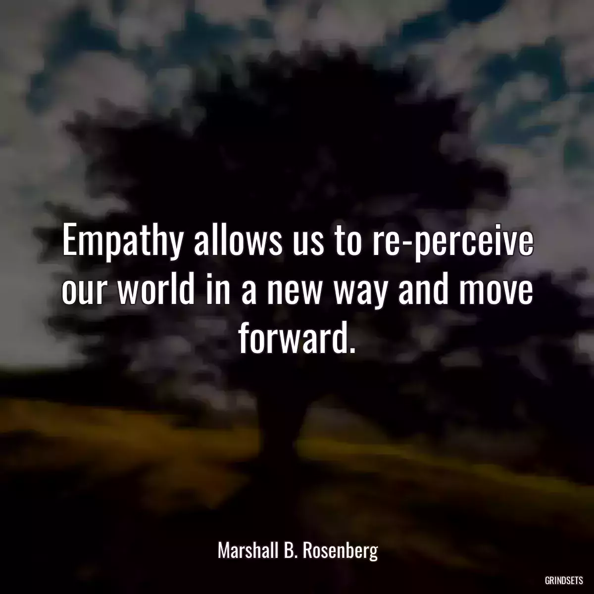 Empathy allows us to re-perceive our world in a new way and move forward.