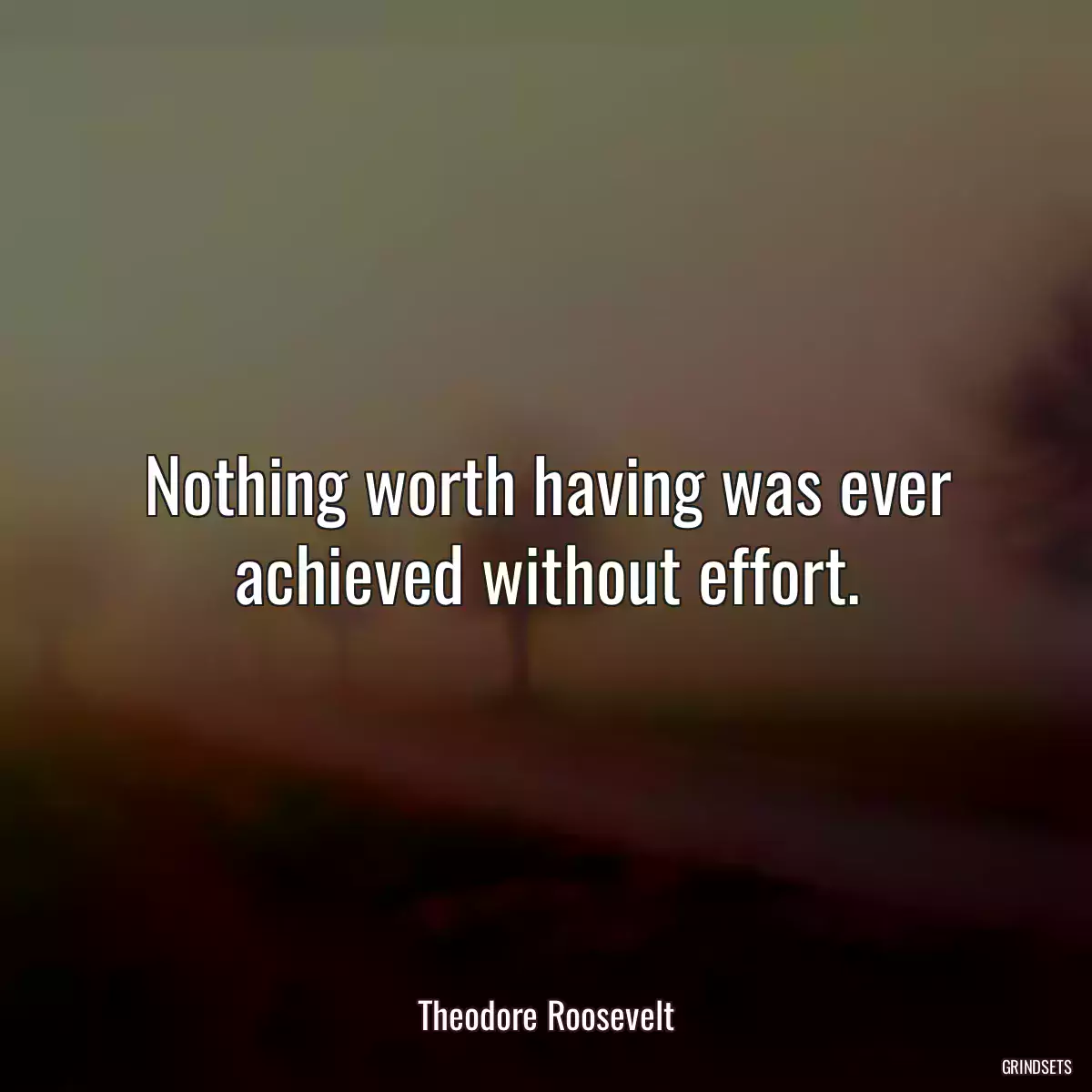 Nothing worth having was ever achieved without effort.