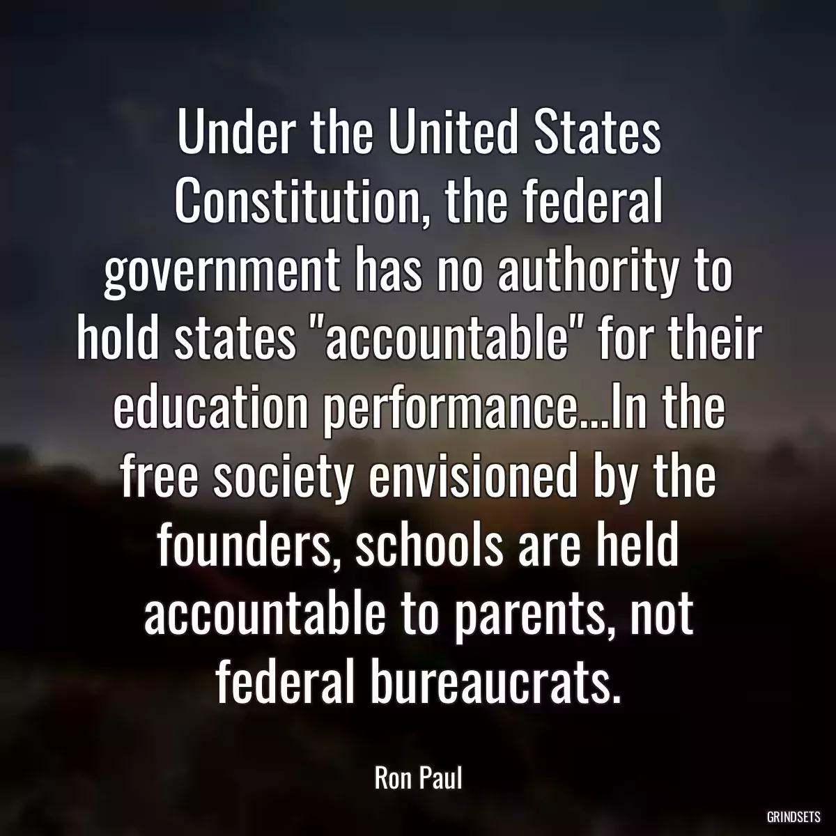 Under the United States Constitution, the federal government has no authority to hold states \