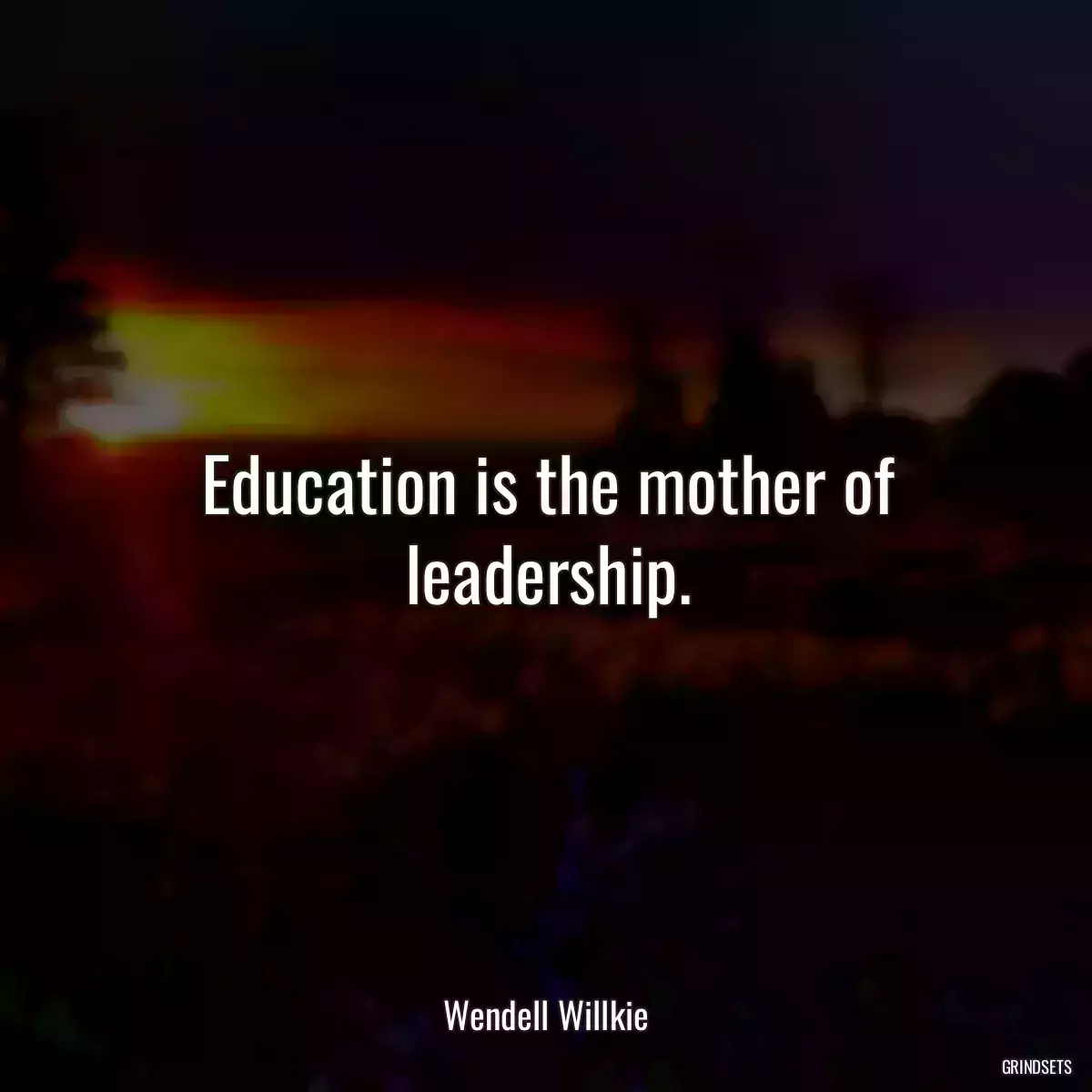 Education is the mother of leadership.