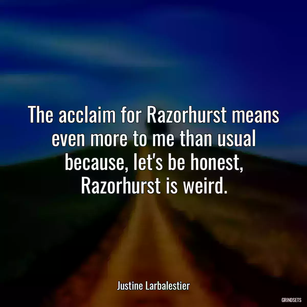 The acclaim for Razorhurst means even more to me than usual because, let\'s be honest, Razorhurst is weird.