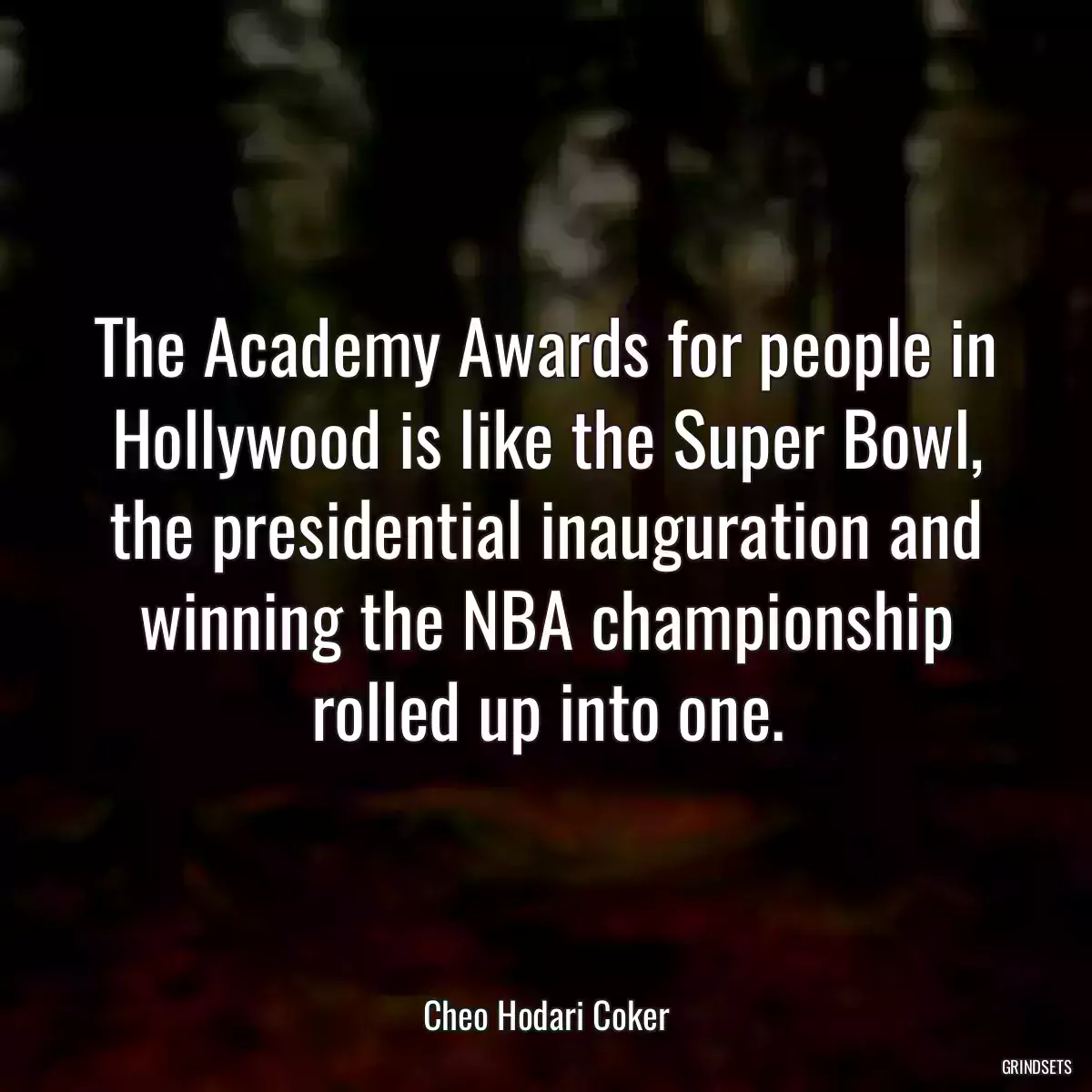 The Academy Awards for people in Hollywood is like the Super Bowl, the presidential inauguration and winning the NBA championship rolled up into one.