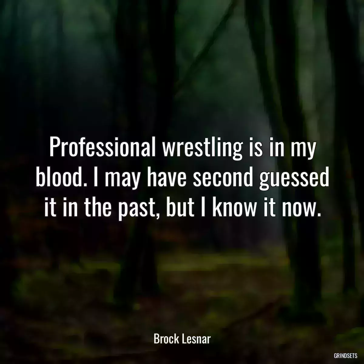 Professional wrestling is in my blood. I may have second guessed it in the past, but I know it now.