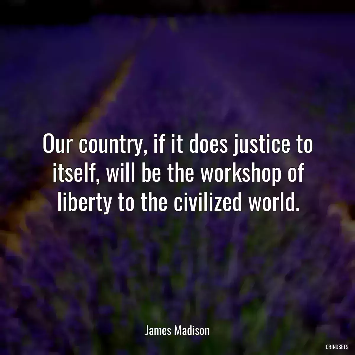 Our country, if it does justice to itself, will be the workshop of liberty to the civilized world.