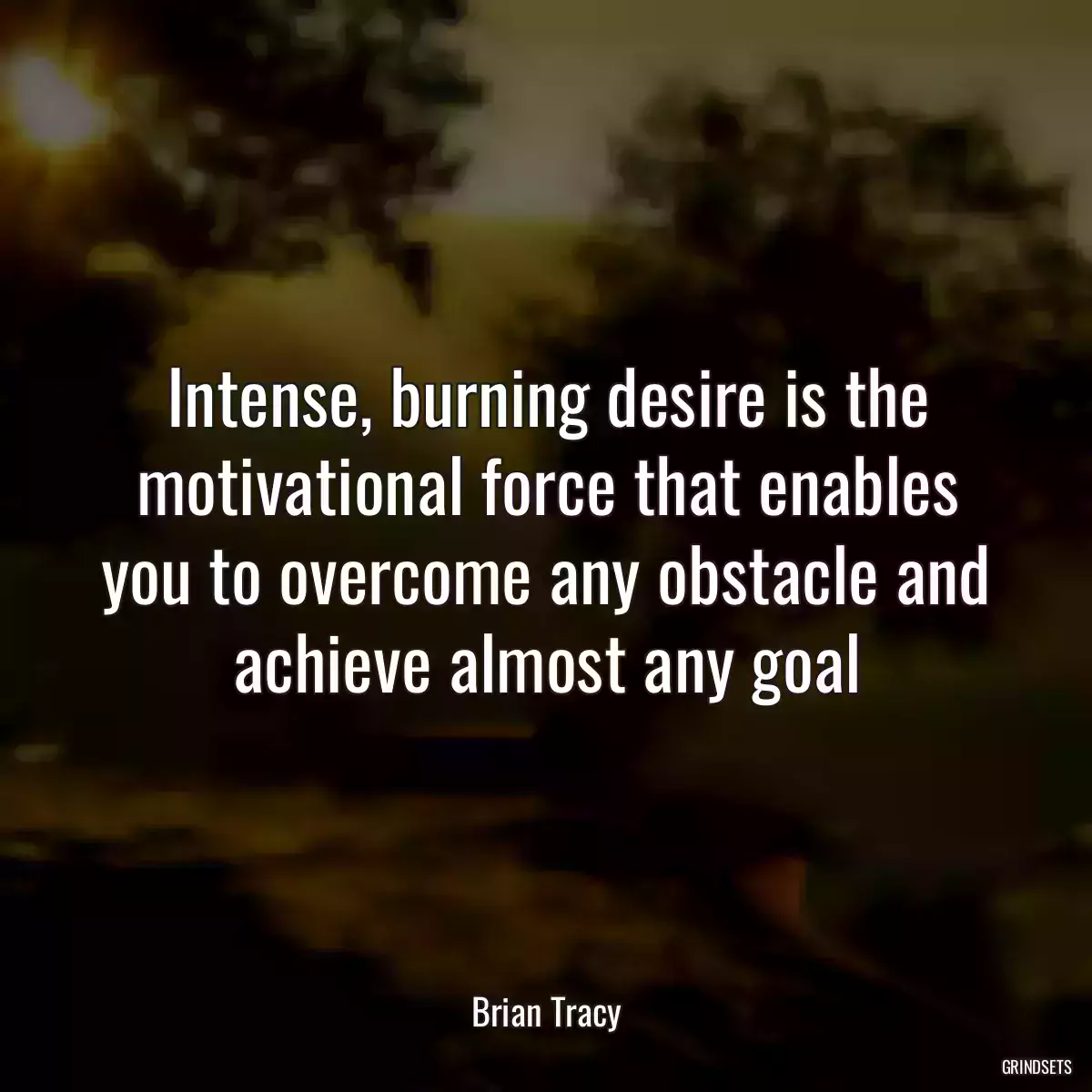 Intense, burning desire is the motivational force that enables you to overcome any obstacle and achieve almost any goal