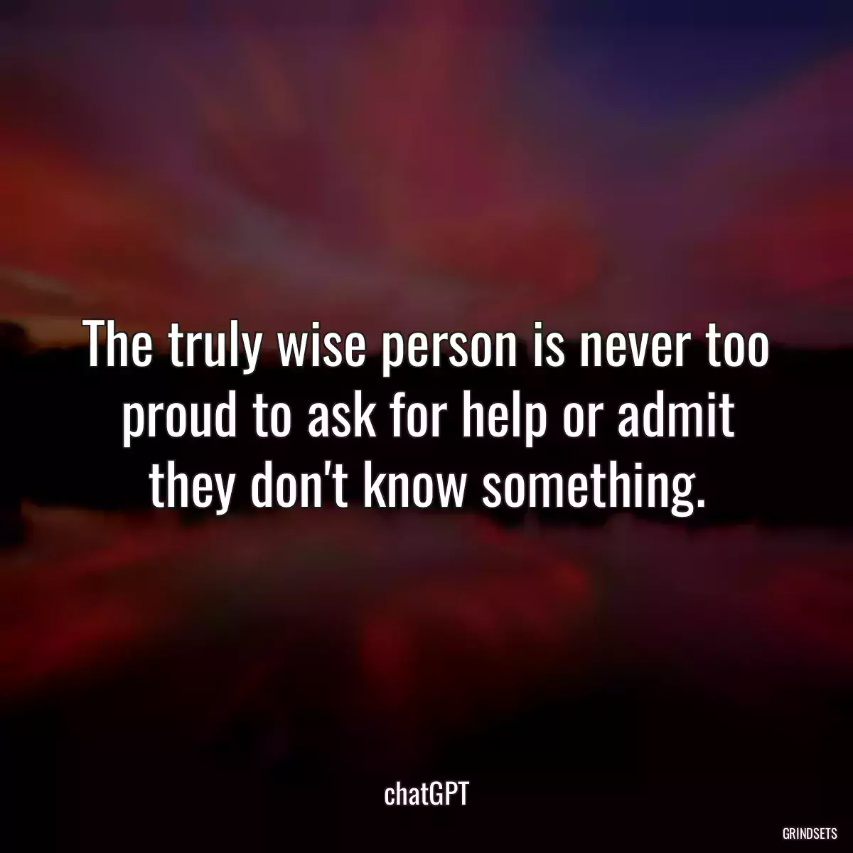 The truly wise person is never too proud to ask for help or admit they don\'t know something.