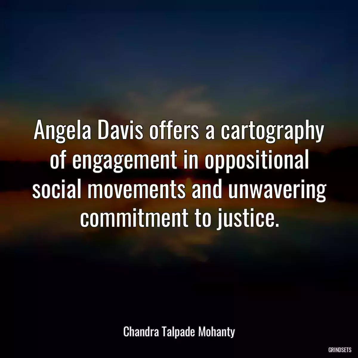 Angela Davis offers a cartography of engagement in oppositional social movements and unwavering commitment to justice.