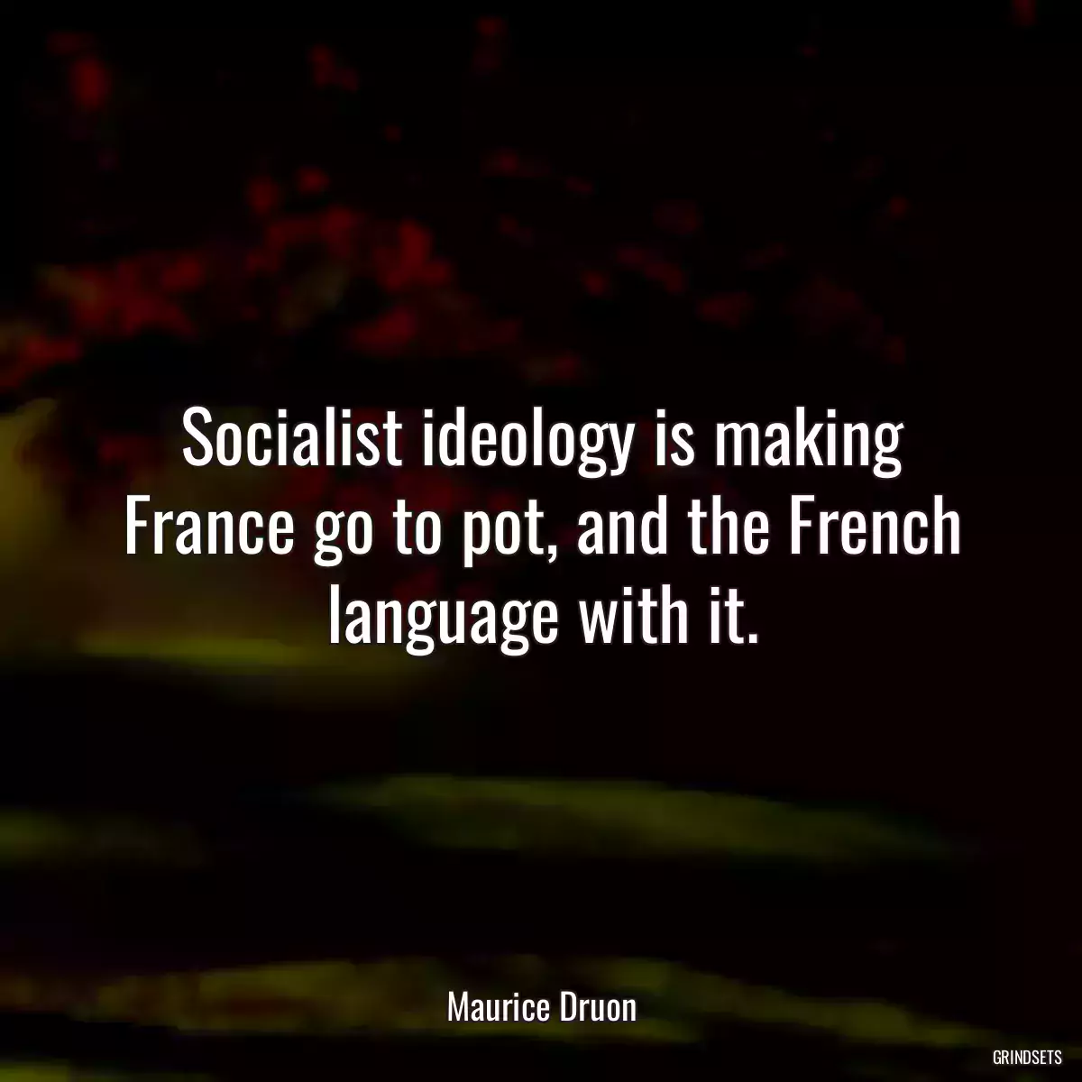 Socialist ideology is making France go to pot, and the French language with it.