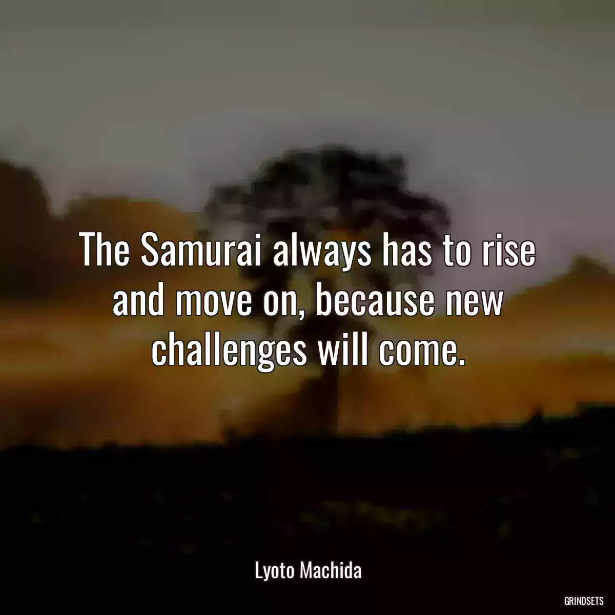 The Samurai always has to rise and move on, because new challenges will come.