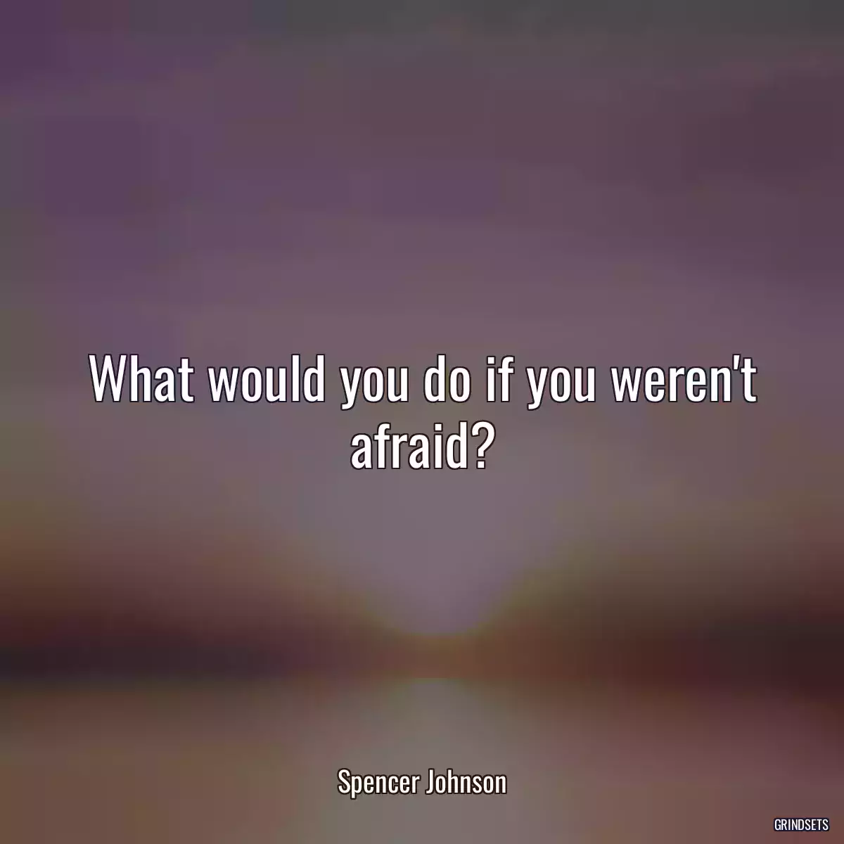 What would you do if you weren\'t afraid?