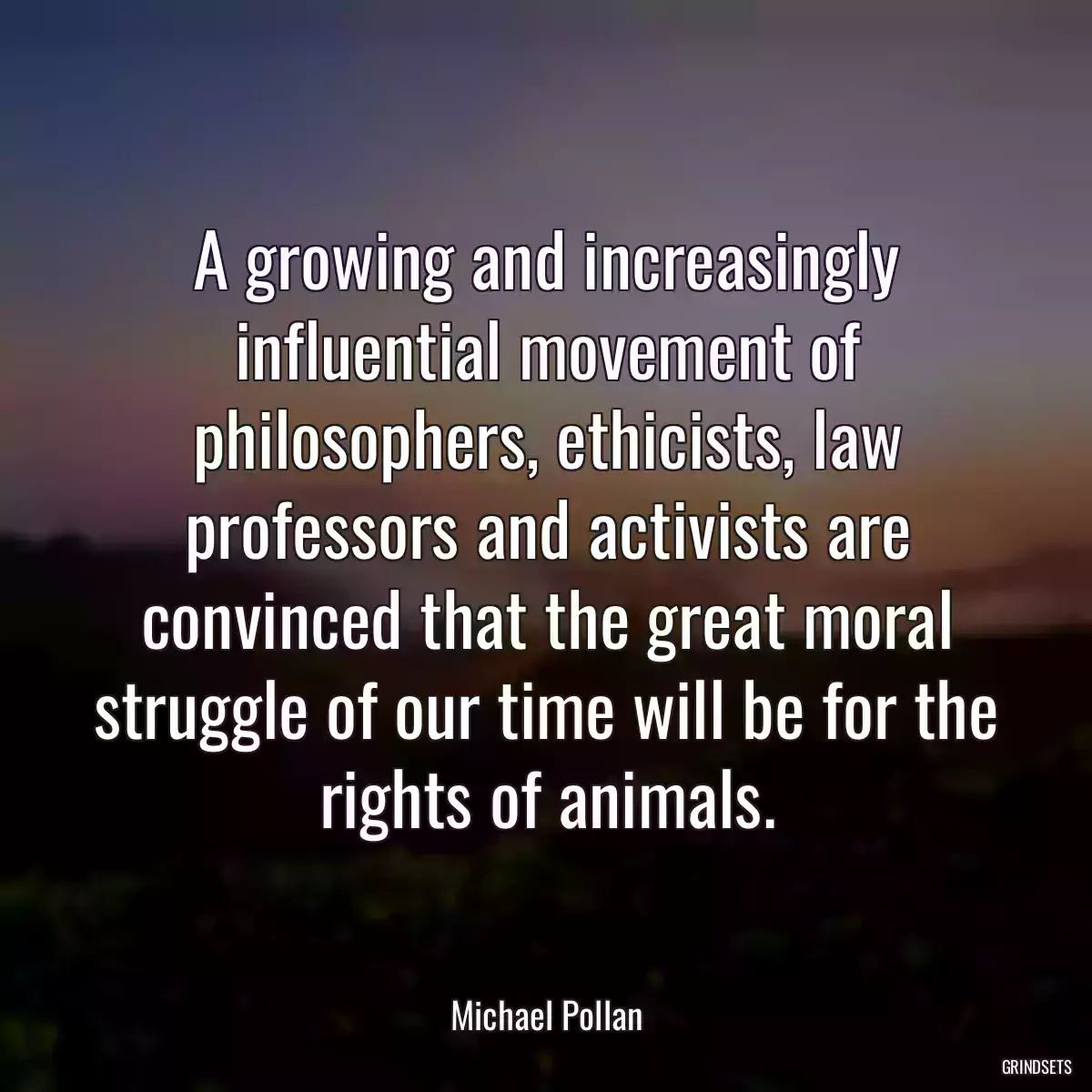 A growing and increasingly influential movement of philosophers, ethicists, law professors and activists are convinced that the great moral struggle of our time will be for the rights of animals.