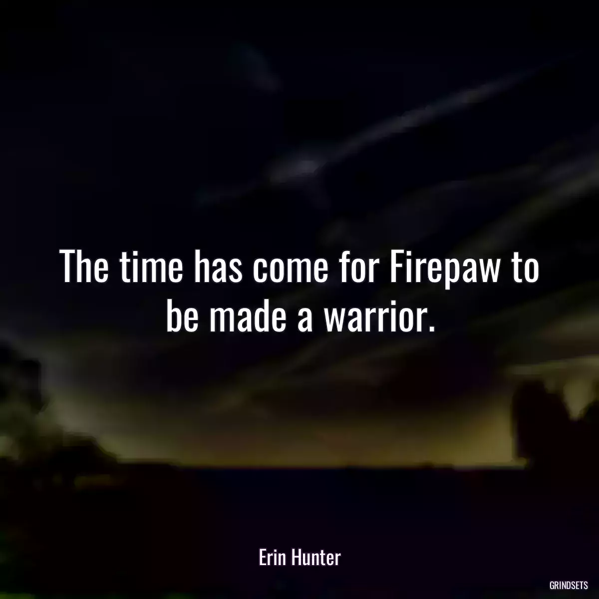 The time has come for Firepaw to be made a warrior.