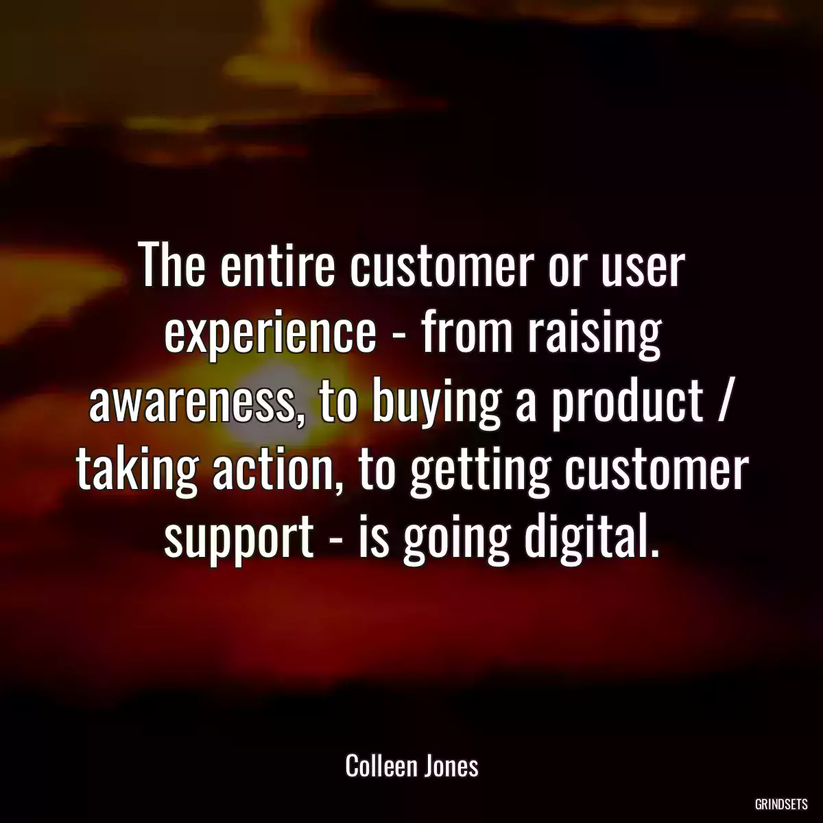 The entire customer or user experience - from raising awareness, to buying a product / taking action, to getting customer support - is going digital.