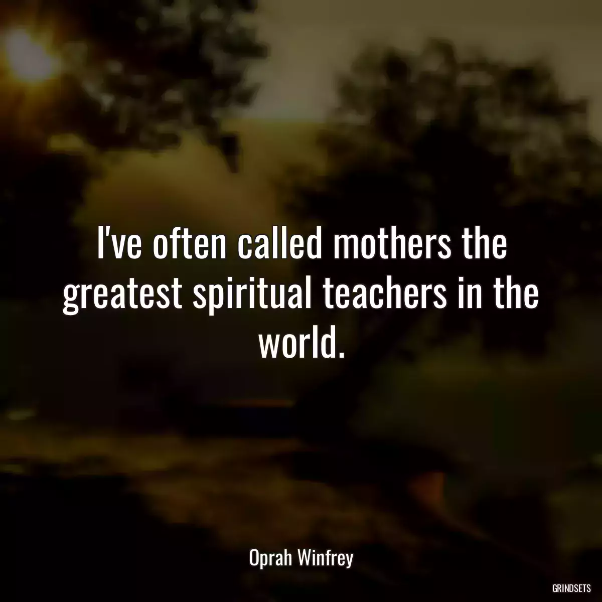 I\'ve often called mothers the greatest spiritual teachers in the world.
