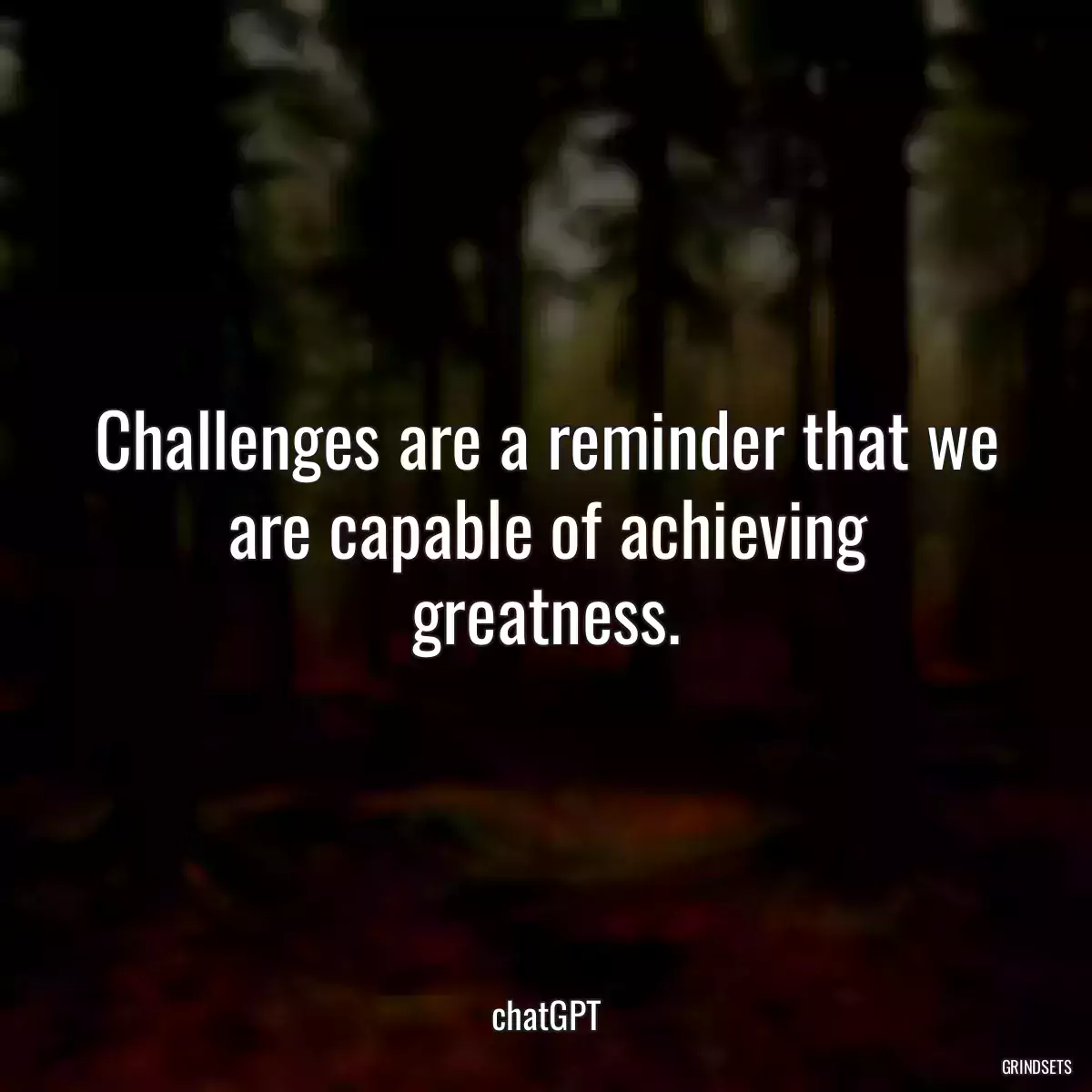 Challenges are a reminder that we are capable of achieving greatness.