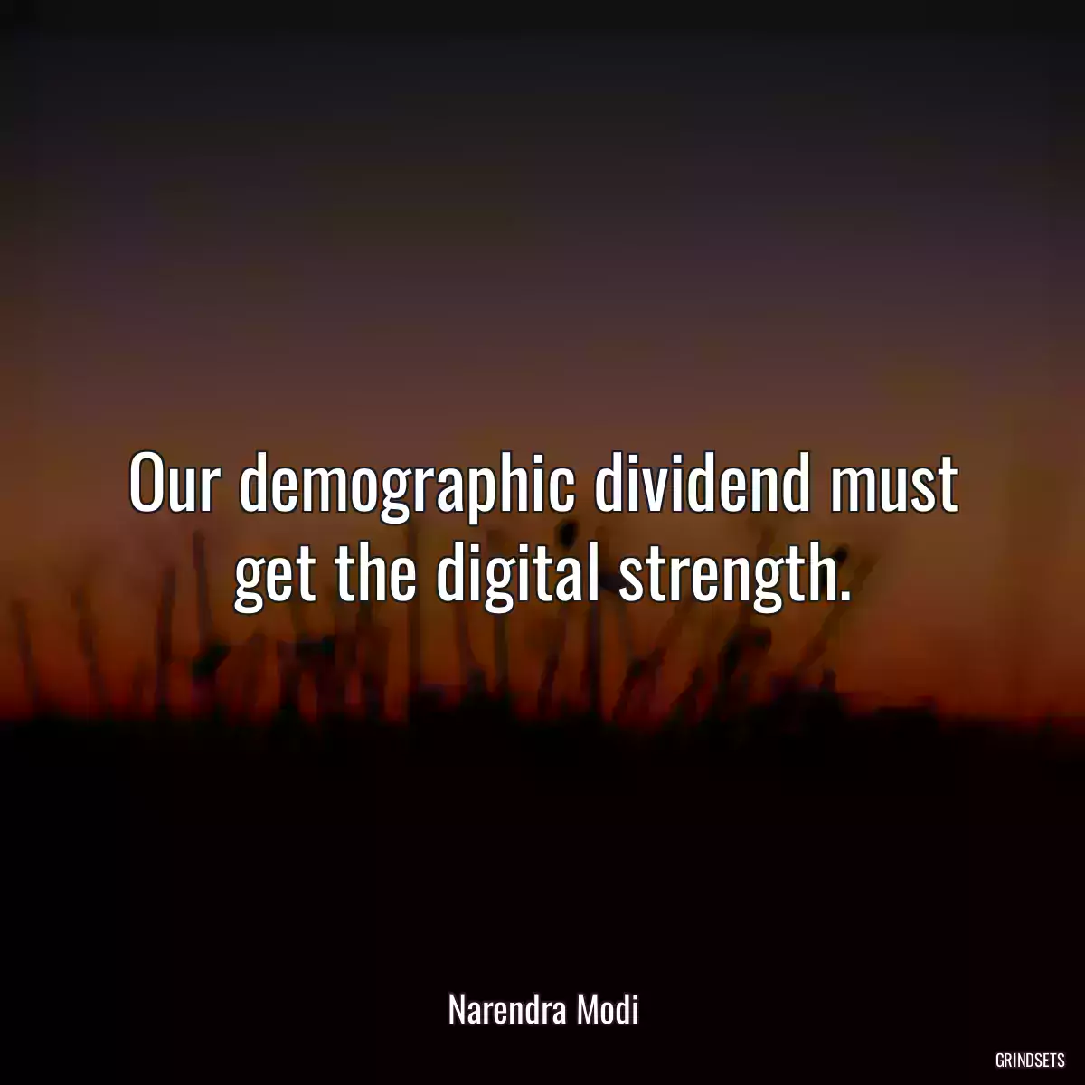 Our demographic dividend must get the digital strength.