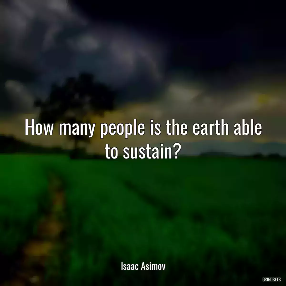 How many people is the earth able to sustain?