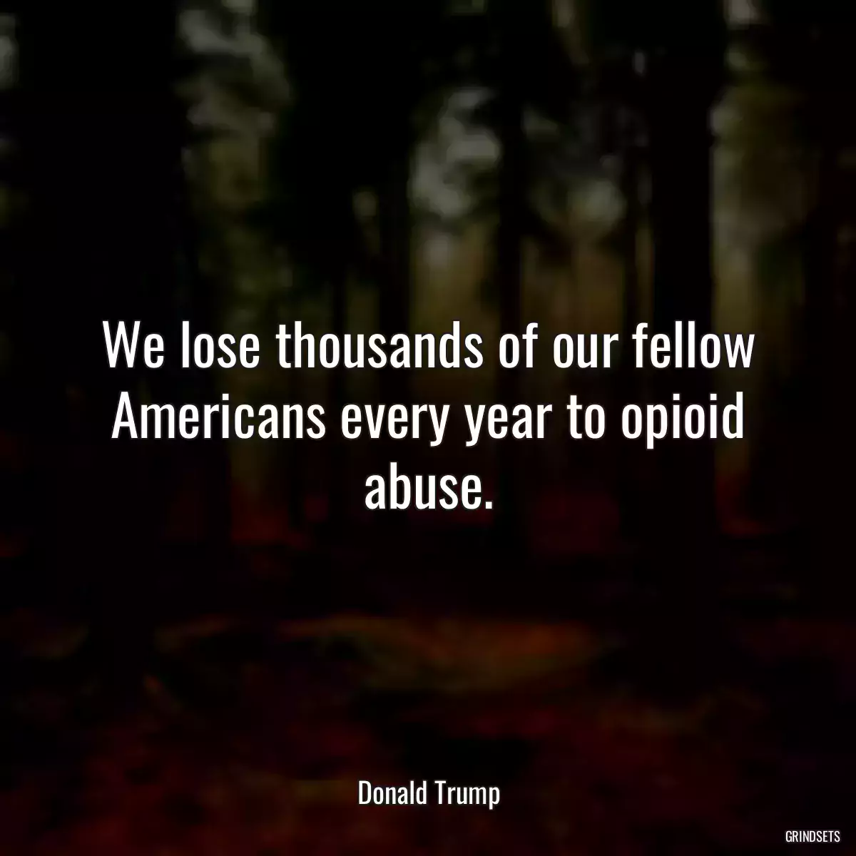 We lose thousands of our fellow Americans every year to opioid abuse.