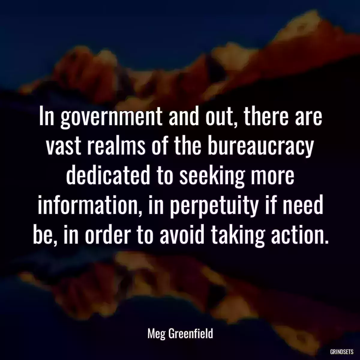 In government and out, there are vast realms of the bureaucracy dedicated to seeking more information, in perpetuity if need be, in order to avoid taking action.